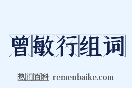 曾敏行组词是什么意思的图片